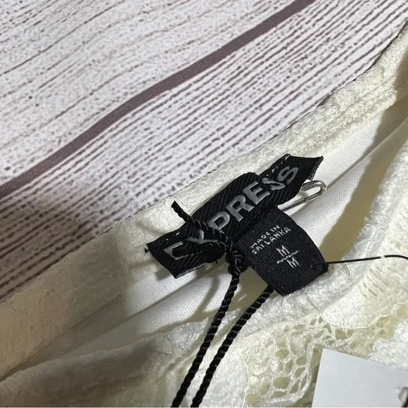 EXPRESS Off The Shoulder Ruffle Lace Thong Bodysuit - Picture 5 of 16